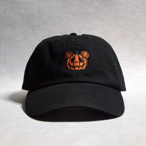 Halloween Mickey Pumpkin Embroidered 6 Panel Unstructured Adjustable Dad Hat